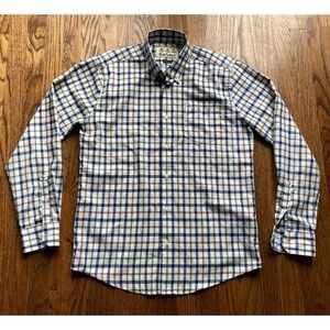 Barbour Shirt Mens Size Large Coll Plaid Button Up Regular Fit Long Sleeve